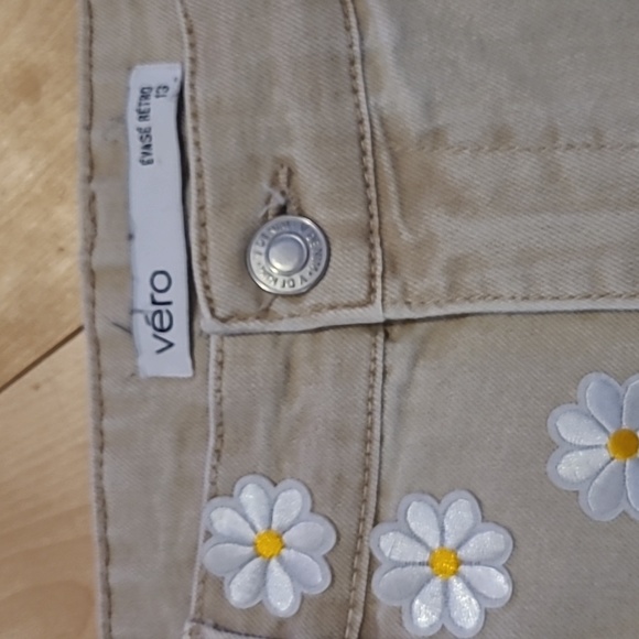 Jeans beige strechy wide leg - Picture 2 of 9